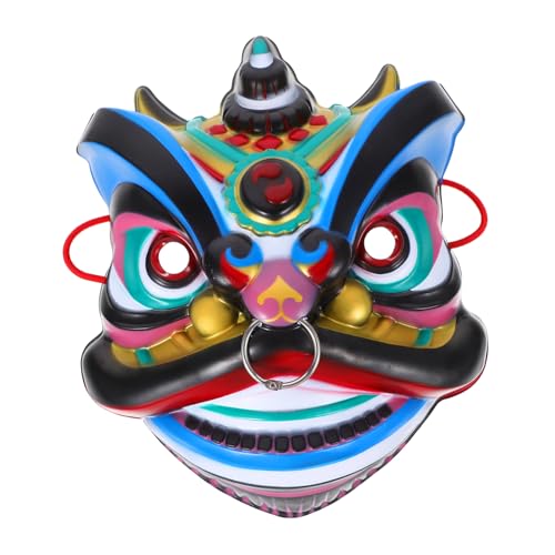 KOMBIUDA Halloween-Maske maskerade-maske venezianische Maske chinesische Löwenmaske Partybevorzugung chinesischer Stil Löwentanz Fu-Hund Kleidung Mann Make-up-Kostüm-Requisiten Plastik von KOMBIUDA