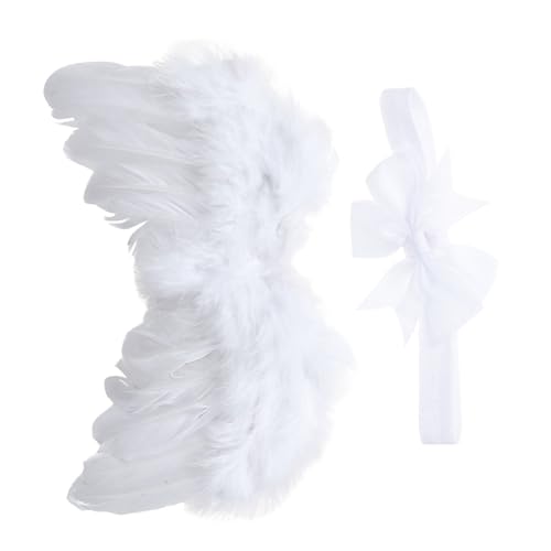 KOMBIUDA Weißes Engelsflügel Kostümset für Mädchen Federleichte Kinderflügel mit Schleifen Stirnband Festliche Verkleidung für Fasching Party Fotoshooting und Bühnenauftritte KOMBIUDA Weißes Engelsflügel Kostümset für Mädchen Federleichte Kinderflügel mit Schleifen Stirnband Festliche Verkleidung für Fasching Party Fotoshooting und Bühnenauftritte von KOMBIUDA