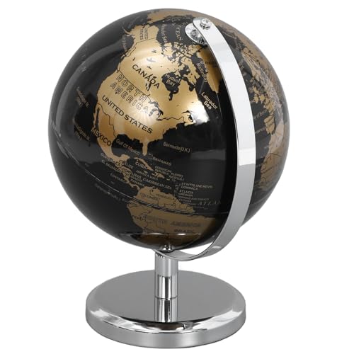 KOMBIUDA Weltkugel mit Schwarzem Gold Design Dekorative Erdkugel für Schreibtisch und Büro Pädagogisches Accessoire für Zuhause als für und Familie von KOMBIUDA