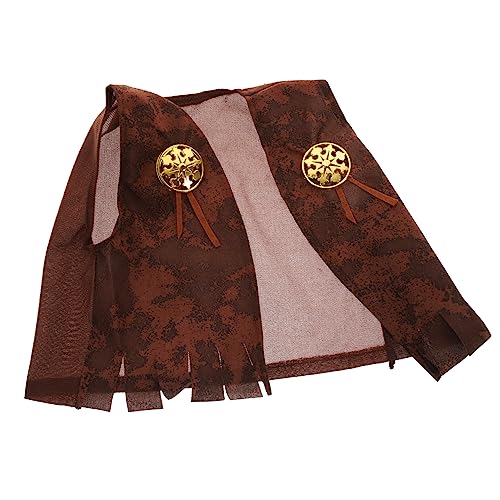 KOMBIUDA Wilde Weste Halloween Costume Halloween Kleidung halloweenkostüme Clothes Costume de Halloween Kinderweste Partyweste Wild-West-Kostümzubehör für Gestrick Brown von KOMBIUDA