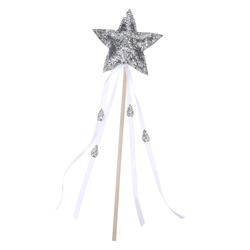 KOMBIUDA Zauberstab Fee Kostüm Dekorationen Feenflügel Funkeln Plüsch Bausatz Zaubererkostüm Glänzender Feenstab Sternenfee-Sticks Bühnenstütze Sternenstab Silver Holz KOMBIUDA Zauberstab Fee Kostüm Dekorationen Feenflügel Funkeln Plüsch Bausatz Zaubererkostüm Glänzender Feenstab Sternenfee-Sticks Bühnenstütze Sternenstab Silver Holz von KOMBIUDA