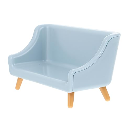 KOMBIUDA Mini Sofa Für Dekoration Für Kinderzimmer Miniatur Sofakissen Blau Puppenzubehör Für Kreative Spielwelten von KOMBIUDA