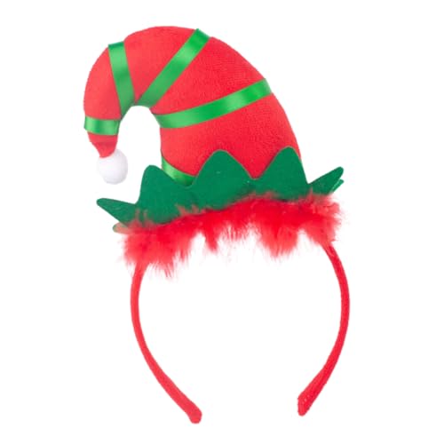 KOMBIUDA weihnachts kopfschmuck weihnachtskopfschmuck Weihnachtsmannkostüm Weihnachtsschmuck weihnachtsdeko Halloween-Accessoires Weihnachtshaarreifen Weihnachts-Haarschmuck Plastik rot von KOMBIUDA