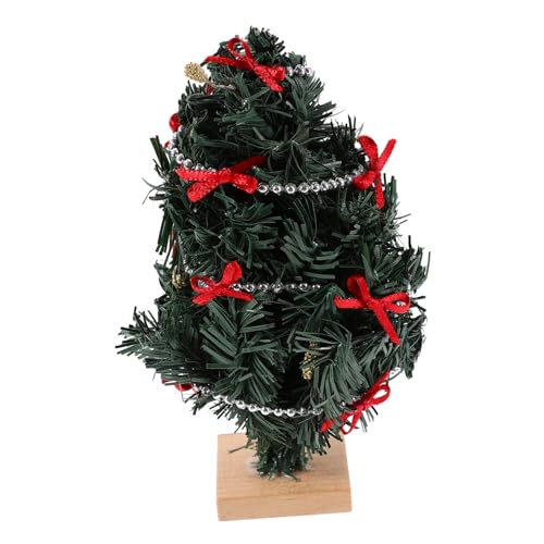 KOMBIUDA weihnachtsbaumdeko weihnachtsbäume geschmückt Tannenbaum mini weihnachtliche tischdekoration Zubehör Requisiten Party klein weihnachtsszene Christbaumschmuck Kunststoff Green von KOMBIUDA