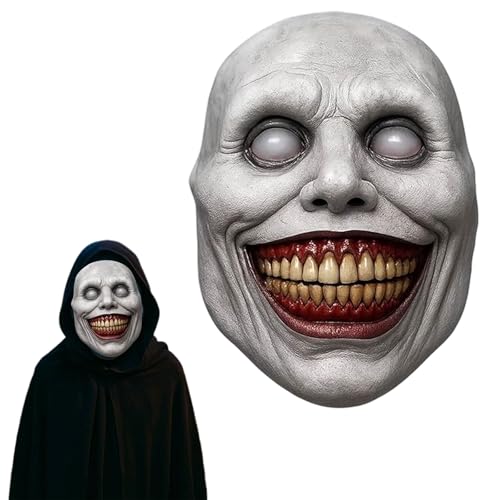 KOMEIYL Halloween Lächelnde Dämonenmaske, Emulsion Horror Maske, Halloween-Masken, Gilt für Halloween-Partys, Cosplay und Kostümpartys von KOMEIYL