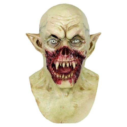 KOMEIYL Halloween Vampirmaske, Maske Scary Vampir Mask, Vampire Maske mit Scharfen Zähnen, Vampire Latexmaske, Geeignet für Maskeraden, Geburtstagsfeiern und Andere Anlässe von KOMEIYL