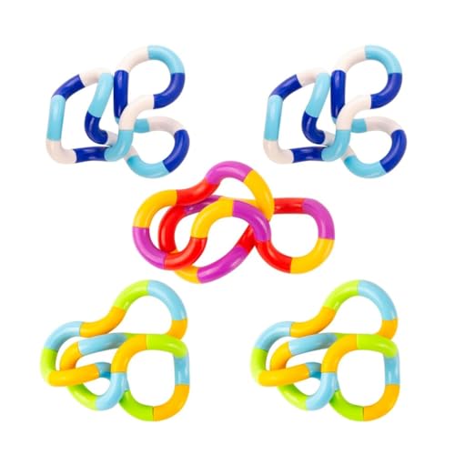 KOMUNJ 5 Stück Tangle Fidget Toys Stressabbau Twister Spielzeug Stimulieren und Still für Kinder und Erwachsene KOMUNJ 5 Stück Tangle Fidget Toys Stressabbau Twister Spielzeug Stimulieren und Still für Kinder und Erwachsene von KOMUNJ
