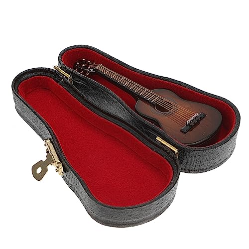 KONTONTY Miniatur Gitarre Modell 1 Set Vintage Decor Landschaft Prop Musik von KONTONTY