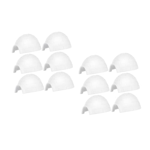 12 STK Iglu-Modell Iglu-spielzeugfigur Mikrospielzeug Eishausstatue Kleine Spielzeuge Eisbärenfigur Für Spielzeugtiere Miniatur-iglu Figuren Iglu-Figuren Weiß Plastik KONTONTY 12 STK Iglu-Modell Iglu-spielzeugfigur Mikrospielzeug Eishausstatue Kleine Spielzeuge Eisbärenfigur Für Spielzeugtiere Miniatur-iglu Figuren Iglu-Figuren Weiß Plastik KONTONTY von KONTONTY