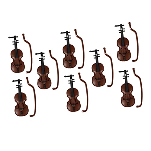 KONTONTY 8 Stücke Mini Violine Spielzeug Puppenhaus Violine Dekoration Exquisite Violine Modellierung Handwerk Für Jungen Und Mädchen KONTONTY 8 Stücke Mini Violine Spielzeug Puppenhaus Violine Dekoration Exquisite Violine Modellierung Handwerk Für Jungen Und Mädchen von KONTONTY