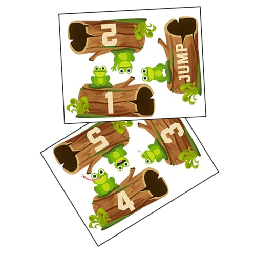 KONTONTY 1 Blatt Frosch Sprungspiel Bodenaufkleber für Kinderzimmer Klassenzimmer Selbstklebende Sensorikpfad Sticker für Spielräume Dekoration für Krippen Kindergärten KONTONTY 1 Blatt Frosch Sprungspiel Bodenaufkleber für Kinderzimmer Klassenzimmer Selbstklebende Sensorikpfad Sticker für Spielräume Dekoration für Krippen Kindergärten von KONTONTY
