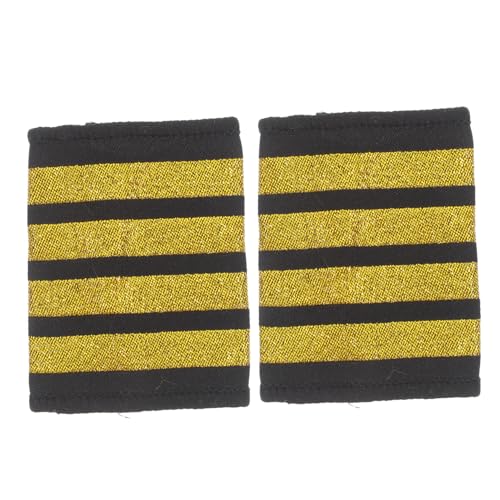 KONTONTY 1 Paar Airline -Pilot Pilot Erudlets Epaulettes Professionelle Uniform -Schulter -Boards Für Cosplay -flugbegleiter Kostüm Performance Party Rollenspielzubehör KONTONTY 1 Paar Airline -Pilot Pilot Erudlets Epaulettes Professionelle Uniform -Schulter -Boards Für Cosplay -flugbegleiter Kostüm Performance Party Rollenspielzubehör von KONTONTY