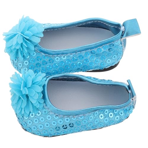 KONTONTY Mini-paillettenschuhe Für Puppen Trendiges Blumendesign Für 18-Zoll-Puppen Lässiges Spieloutfit von KONTONTY