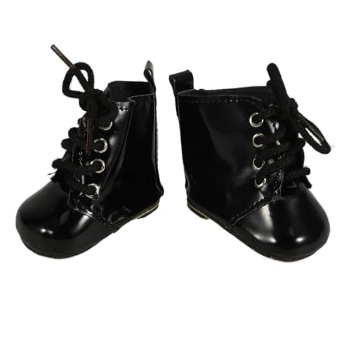 KONTONTY 1 Paar Puppenstiefel puppenschuhe puppenzubehör Mini-Puppen- Schuhe für 18-Zoll-Puppe Miniatur-Schuhmodelle Mini-Schuhe Mini-Schuhverzierung Puppe Schuhe Black von KONTONTY