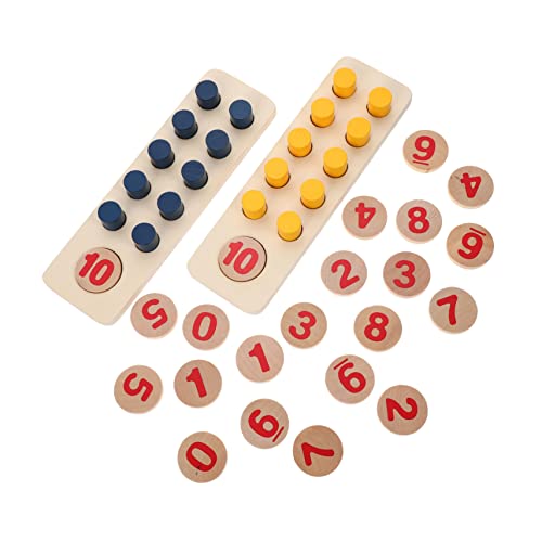 KONTONTY 1 Satz Additions- und Subtraktionszähler Multiplikation für Kleinkinder Kinderspielzeug Intelligenzspielzeug Rechenspielset Mathematik Spielset Frühpädagogisches Holz von KONTONTY