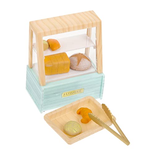 KONTONTY 1 Satz Backwaren Vitrine für Puppenhaus Niedliches Kuchenregal aus Robustem zur Dekoration Ihrer Miniaturküche Farbenfrohes und Realistisches Design für Kreative Spielwelten von KONTONTY