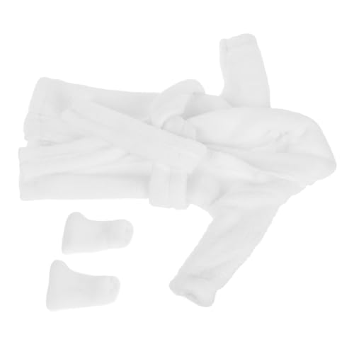 KONTONTY Puppenkleidungsset Mit Mini-Bademantel Und Socken Puppenkleidung Miniatur-Accessoire Puppenbademantel-Set Für Mini-Puppen KONTONTY Puppenkleidungsset Mit Mini-Bademantel Und Socken Puppenkleidung Miniatur-Accessoire Puppenbademantel-Set Für Mini-Puppen von KONTONTY