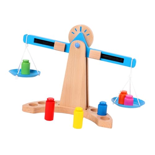 KONTONTY 1 Satz Balance für kinderspielzeug für Kleinkinder Toy Set kinderknallzeug maßstabsgetreues pädagogisches Balkenwaage hölzern Blue KONTONTY 1 Satz Balance für kinderspielzeug für Kleinkinder Toy Set kinderknallzeug maßstabsgetreues pädagogisches Balkenwaage hölzern Blue von KONTONTY