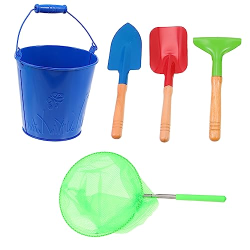 KONTONTY 1 Satz Beach Toy Set Teiliges Sandspielzeug Set mit Eimer Schaufel und Netz für Strand Garten und Outdoor Aktivitäten Farbvarianten Zufällige Farbe Zufällige Farbe von KONTONTY