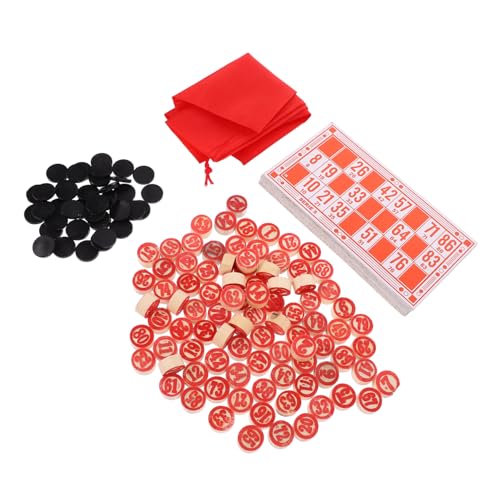 KONTONTY 1 Satz Bingo -Brettspiel Brettspiele Zug Zugspielzeug Plastik rot von KONTONTY