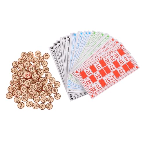 KONTONTY 1 Satz Bingo -Brettspiel für groß Russisches Bingo-Schachspielzeug Requisiten für Familienspiele brettspiel versorgung Figurenspiel lustiges Spiel Papier rot von KONTONTY