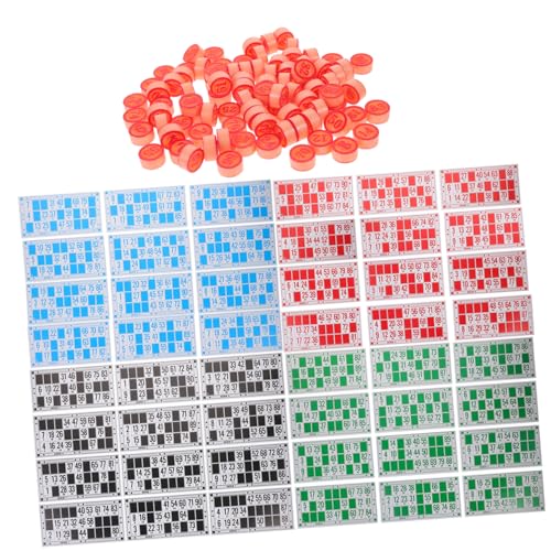 KONTONTY Bingo-Spiel-Set Zahlenkarten Und Schachfiguren Für Partys Pädagogisch Wertvoll Kompakt Und Tragbar KONTONTY Bingo-Spiel-Set Zahlenkarten Und Schachfiguren Für Partys Pädagogisch Wertvoll Kompakt Und Tragbar von KONTONTY