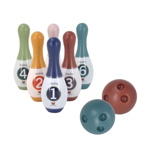 KONTONTY 1 Satz Bowling Interaktives Bowling für Drinnen und Draußen Fördert Hand Augen Koordination und Soziale Fähigkeiten für Geburtstagsfeiern und Freizeitaktivitäten KONTONTY 1 Satz Bowling Interaktives Bowling für Drinnen und Draußen Fördert Hand Augen Koordination und Soziale Fähigkeiten für Geburtstagsfeiern und Freizeitaktivitäten von KONTONTY