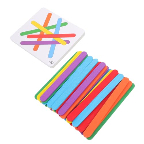 KONTONTY 1 Satz Buntes Logikspielzeug für Farbigen Holzstäben Denkfähigkeiten Hand Augen Koordination und Farbenerkennung Pädagogisches für Kleinkinder von Jahren KONTONTY 1 Satz Buntes Logikspielzeug für Farbigen Holzstäben Denkfähigkeiten Hand Augen Koordination und Farbenerkennung Pädagogisches für Kleinkinder von Jahren von KONTONTY