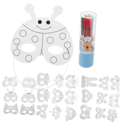 KONTONTY 1 Satz DIY -Masken -Set Halloween-Kopf-Requisite Herstellung leere Katze Maskerade Maske Mädchen tierische Maske Tiermasken zum Basteln für Plastik von KONTONTY