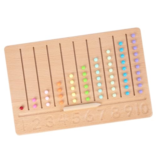 KONTONTY Zahlen-lernspielzeug Für Kleinkinder 1 Set Busy Board Mit Holzperlen Und Hellen KONTONTY Zahlen-lernspielzeug Für Kleinkinder 1 Set Busy Board Mit Holzperlen Und Hellen von KONTONTY