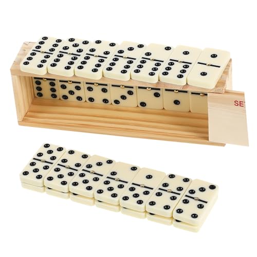 KONTONTY 1 Satz Domino Set aus Klassischen Spielsteinen Brettspiel für Familie und Freunde Interaktives Geschicklichkeit und Problemlösungsfähigkeiten für Partys und Gruppenaktivitäten von KONTONTY