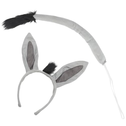 KONTONTY 1 Set Esel Ohren Und Set Cosplay Stirnband Für Erwachsene Halloween Party Karneval KONTONTY 1 Set Esel Ohren Und Set Cosplay Stirnband Für Erwachsene Halloween Party Karneval von KONTONTY