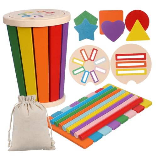 KONTONTY 1 Satz Farbsortierspielzeug aus Holz mit Verschiedenen Formen und Farben Montessori Lernspielzeug für Erkennt Farben und Formen Fördert die Kognitive Entwicklung Sicher und KONTONTY 1 Satz Farbsortierspielzeug aus Holz mit Verschiedenen Formen und Farben Montessori Lernspielzeug für Erkennt Farben und Formen Fördert die Kognitive Entwicklung Sicher und von KONTONTY