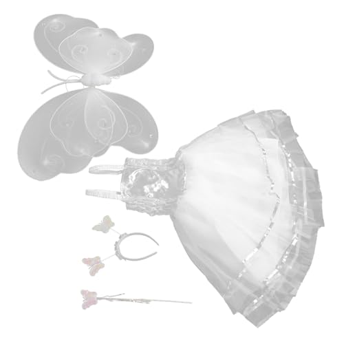 KONTONTY 1 Satz Feenkostüm Süßes Engelskostüm Kinderleistung Outfit Party-engel-kostüm Bühnen Sie Kinderkostüm Engelskleid Angel Cosplay -kostüm Bühnenkostüm Engel Kostüm Weiß Netz KONTONTY 1 Satz Feenkostüm Süßes Engelskostüm Kinderleistung Outfit Party-engel-kostüm Bühnen Sie Kinderkostüm Engelskleid Angel Cosplay -kostüm Bühnenkostüm Engel Kostüm Weiß Netz von KONTONTY