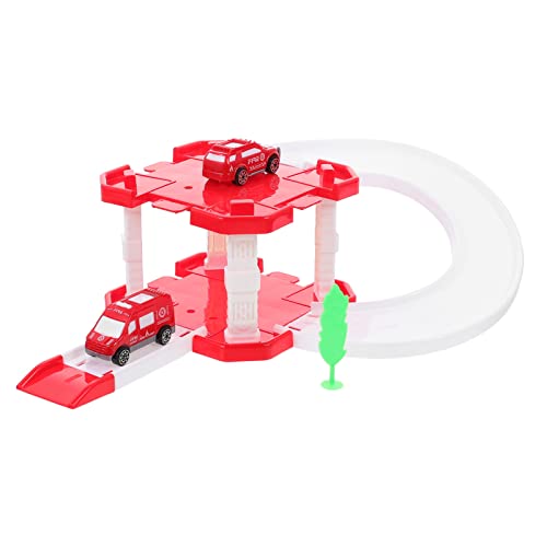 KONTONTY 1 Satz Feuerwehrauto Frühpädagogisches Minispielzeug für Mädchen Parking Garage parkgarage Geschenkspielzeug für Kleinkindspielzeug von KONTONTY