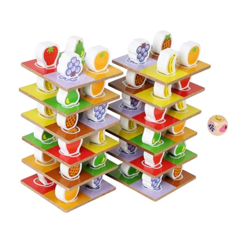 KONTONTY Bausteine Puzzle-Spielzeug Für Jungen Und Mädchen Holz-Obst-stapelspielzeug Lernspielzeug Für Kleinkinder Kinder-bausteine-Spiel KONTONTY Bausteine Puzzle-Spielzeug Für Jungen Und Mädchen Holz-Obst-stapelspielzeug Lernspielzeug Für Kleinkinder Kinder-bausteine-Spiel von KONTONTY