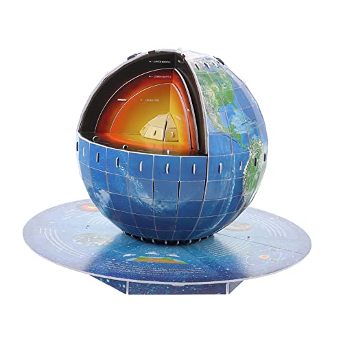 KONTONTY 1 Satz Für 8-12 Erde Struktur Puzzle Rätsel Zum Sonnensystem Kinderrätsel Ab 6 Jahren Für Mädchen 10-12 Für Mädchen 8-10 3D-rätsel Blue Papier von KONTONTY