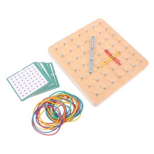 KONTONTY 1 Satz Geoboard Holzspielzeug für Lernspielzeug Kreativität und Vorstellungskraft für Schule und Zuhause KONTONTY 1 Satz Geoboard Holzspielzeug für Lernspielzeug Kreativität und Vorstellungskraft für Schule und Zuhause von KONTONTY