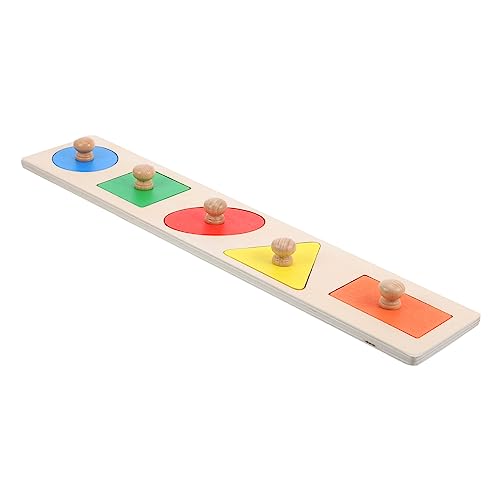 KONTONTY 1 Satz Geometrische Tafeln Sortierer für Babyformen Babyspielzeug Puzzle rätselbuch Puzzlematte Formen Rätsel Kleinkind formt Rätsel Holz von KONTONTY