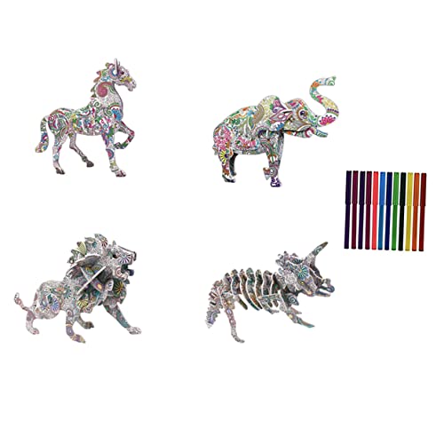 KONTONTY 1 Satz Graffiti Puzzle für DIY und Gestalten mit Farben Kreatives Puzzle mit Tiermotiven Dinosaurier Elefant für Interaktives Lernen und Spaß KONTONTY 1 Satz Graffiti Puzzle für DIY und Gestalten mit Farben Kreatives Puzzle mit Tiermotiven Dinosaurier Elefant für Interaktives Lernen und Spaß von KONTONTY