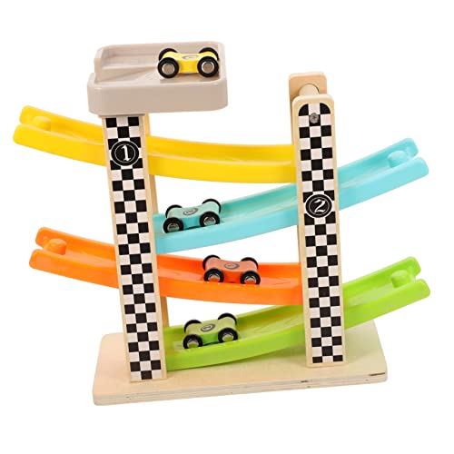 KONTONTY 1 Satz Hängegleiter Rennwagen Autos Auto Für Kinderauto Autorampe Aus Holz Autofigur Aus Holz Rennspiele Autorennen Autospielzeug Rennwagen-Figur Hölzern von KONTONTY