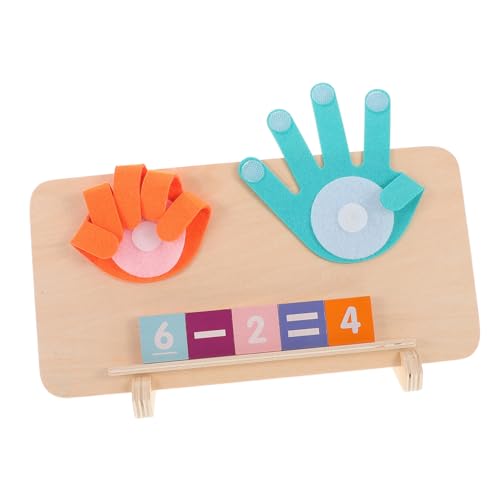 KONTONTY 1 Satz Hilfsmittel für den Matheunterricht Montessori Lernspielzeug für Vorschulkinder Mathe Lernspiel Montessori Mathespielzeug pädagogisches Fingerspielzeug hölzern von KONTONTY