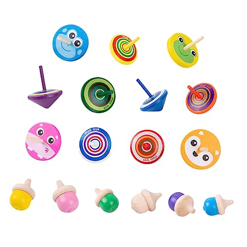 KONTONTY Lustige Kinder Gyro Spielzeug Kreative Gyro Spielzeug Holz Rotierenden Tops von KONTONTY