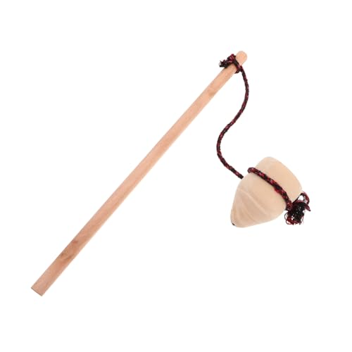 KONTONTY 1satz Holzgyroskop Spielzeug Handgefertigter Hölzerner Für Outdoor-spaß Und Fitness Robustes Design Für Erwachsene Und Fördert Bewegung Und Retro-spielerlebnisse von KONTONTY