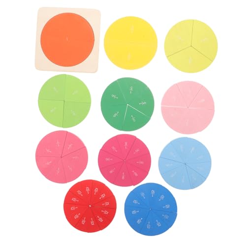 KONTONTY 1 Satz Holz Mathematik Zählspielzeug für Lernspiel mit Bruchzahlen Kognitive Frühe Bildung Geeignet für Schulanfänger und Vorschulkinder von KONTONTY