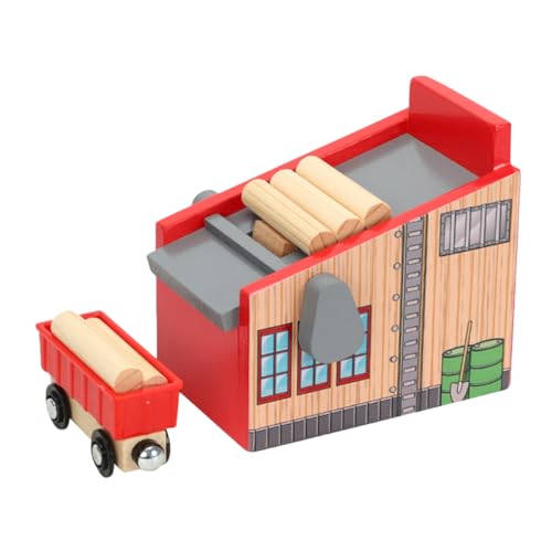 KONTONTY Realistisches Holzeisenbahn-Spielzeug Sägewerk-Set Pädagogisches Spielzeug Für Kinder Einfache Aufbewahrung KONTONTY Realistisches Holzeisenbahn-Spielzeug Sägewerk-Set Pädagogisches Spielzeug Für Kinder Einfache Aufbewahrung von KONTONTY