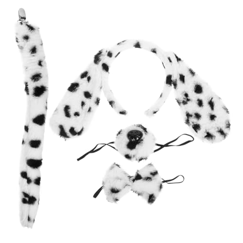 KONTONTY 1 Satz Hundebekleidung Dalmatiner-Kopfschmuck Hasenohren Stirnband Haarband Halloweenkostüm Tiere Kinderkleider Tier-Stirnband-Kostüm Partydekorationen Hündchen vierteiliges Set von KONTONTY