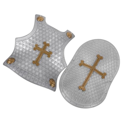 KONTONTY 1 Satz Kinderspielzeug Spielzeugschild für Jungen Rüstungsspielzeug für Kind Schild Rüstung Partyschild kleine Rüstung Schild Plastik Silver von KONTONTY