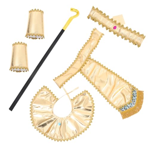 KONTONTY 1 Satz -Kleidungsset Halloween-Requisite Halloween-Outfit für das Festival Verkleidungskostüm für Party Party-Performance-Kostüm Halloween-Cosplay-Kostüm Stoff Golden von KONTONTY