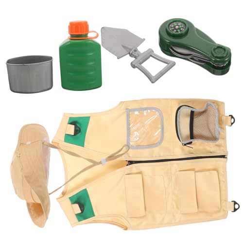 KONTONTY 1 Satz Kostüm mit Weste Hut und Zubehör Teiliges Outdoor für Jungen für Rollenspiele und Campingaktivitäten KONTONTY 1 Satz Kostüm mit Weste Hut und Zubehör Teiliges Outdoor für Jungen für Rollenspiele und Campingaktivitäten von KONTONTY